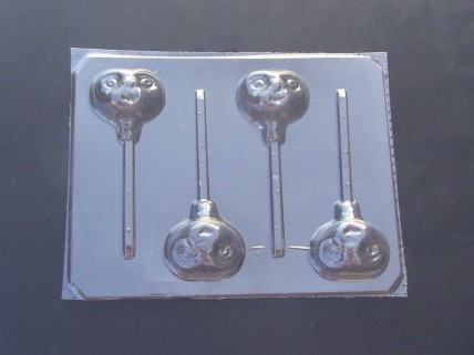159sp ET Alien Face Chocolate or Hard Candy Lollipop Mold